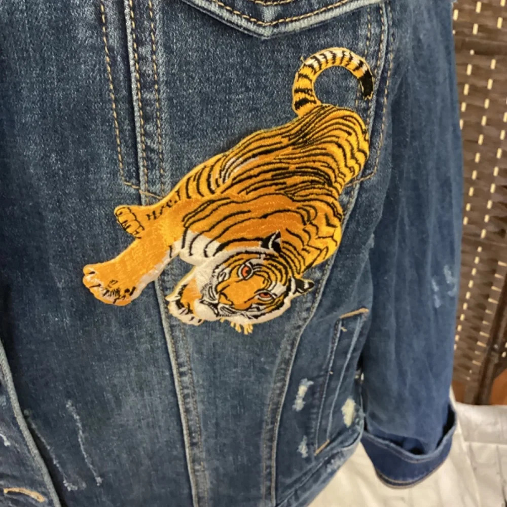 DENIM  Customized Distressed Patch Jacket - Picture 3 of 9